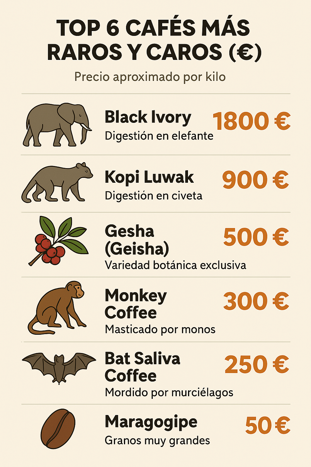 Sabías que... Los cafés más raros y exóticos